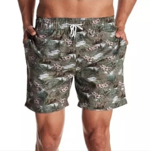 BNWT Slate & Stone Men's Tropical Swim Trunks - Picture 2 of 5